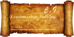Czechmeister Ivána névjegykártya